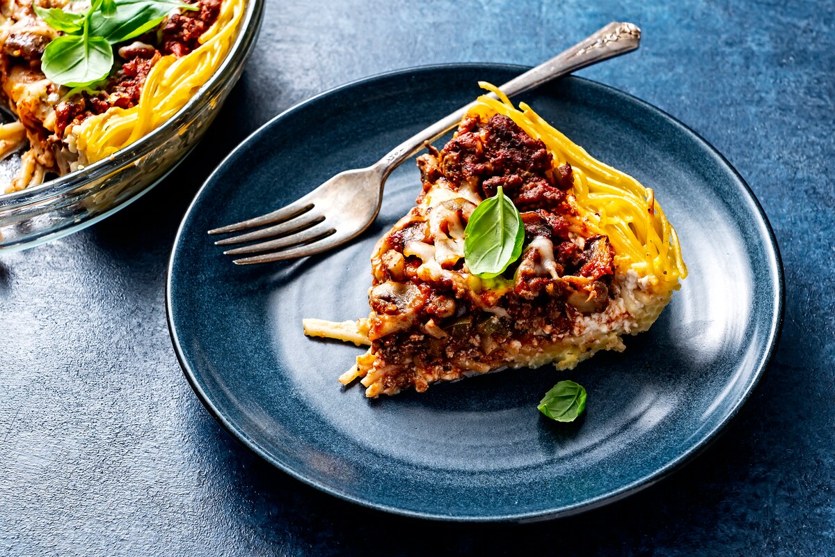 Пиріг зі спагетті